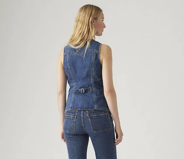 Longline Denim Vest SALE